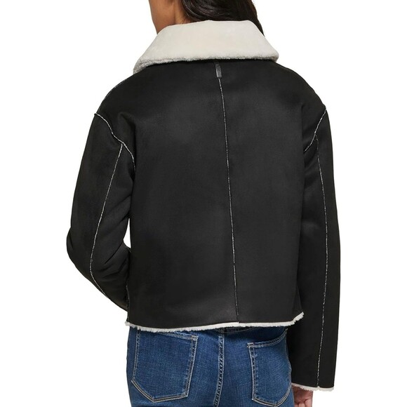 DKNY Reversible Faux Fur Coat - Picture 3 of 6